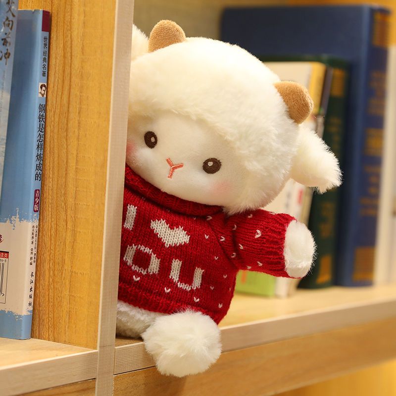 Dễ Thương Chú Cừu Nhồi Bông Mặc Áo sweater Xinh Xắn Cho Bé Gái