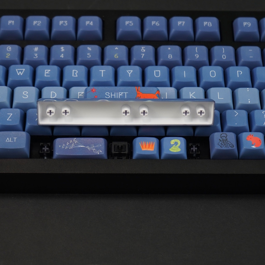 Keycap màu xanh Hoàng Tử Bé, keycaps128 phím, XDA cao 9.5mm, thăng hoa PBT, thích hợp cho bàn phím phím 87/68/84/104/108 ​