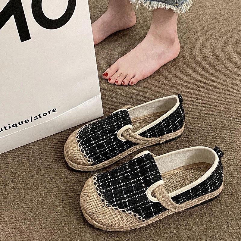 Giày Vải canvas Đế Mềm Nhẹ Thoáng Khí Thêu Họa Tiết Thời Trang retro 2023 Cho Nữ