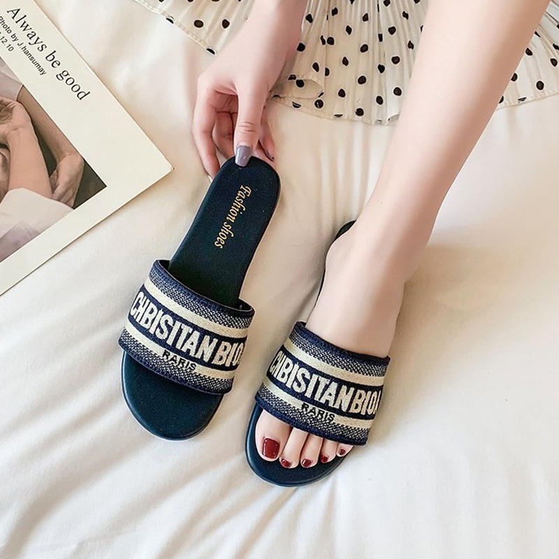 BAILUDAREN.Dép quai ngang  chống trượt thời trang bãi biển xu hướng cho nữ