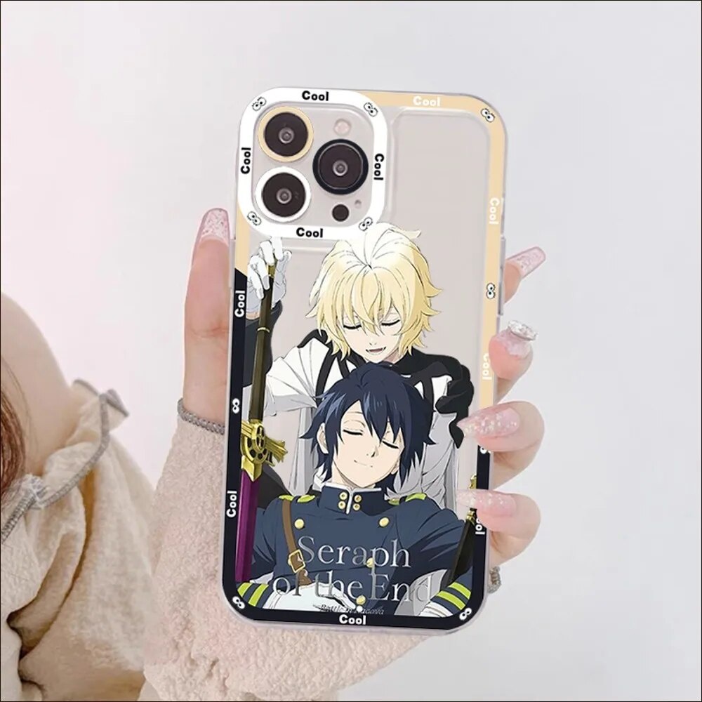 Ốp lưng iphone cạnh vuông Mikaela Hyakuya Anime manga Owari no Seraph 8plus/x/xs/11/12/pro/max/plus/promax