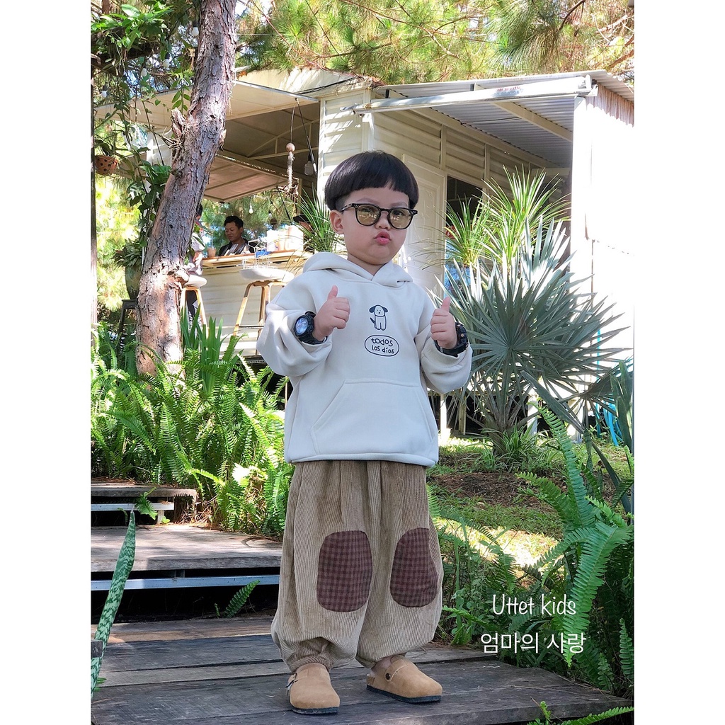 ÁO HOODIE PHONG CÁCH HÀN QUỐC CHO BÉ GÁI VÀ BÉ TRAI LÓT BÔNG 2369