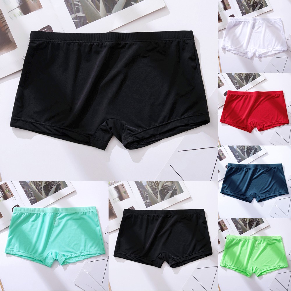 Quần Lót boxer Lụa Lạnh Thoáng Khí Thoải Mái Cho Nam