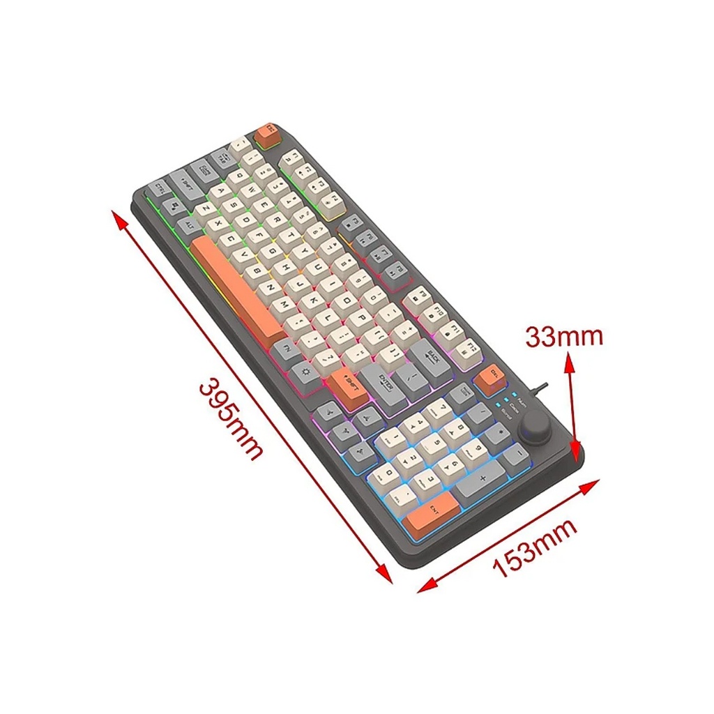 Bàn Phím Máy Tính Giả Cơ Gaming K82 LED LIGHT 7 Màu Cực Đẹp Gõ Cực Đã Dùng Chơi Game, Văn Phòng DC5126