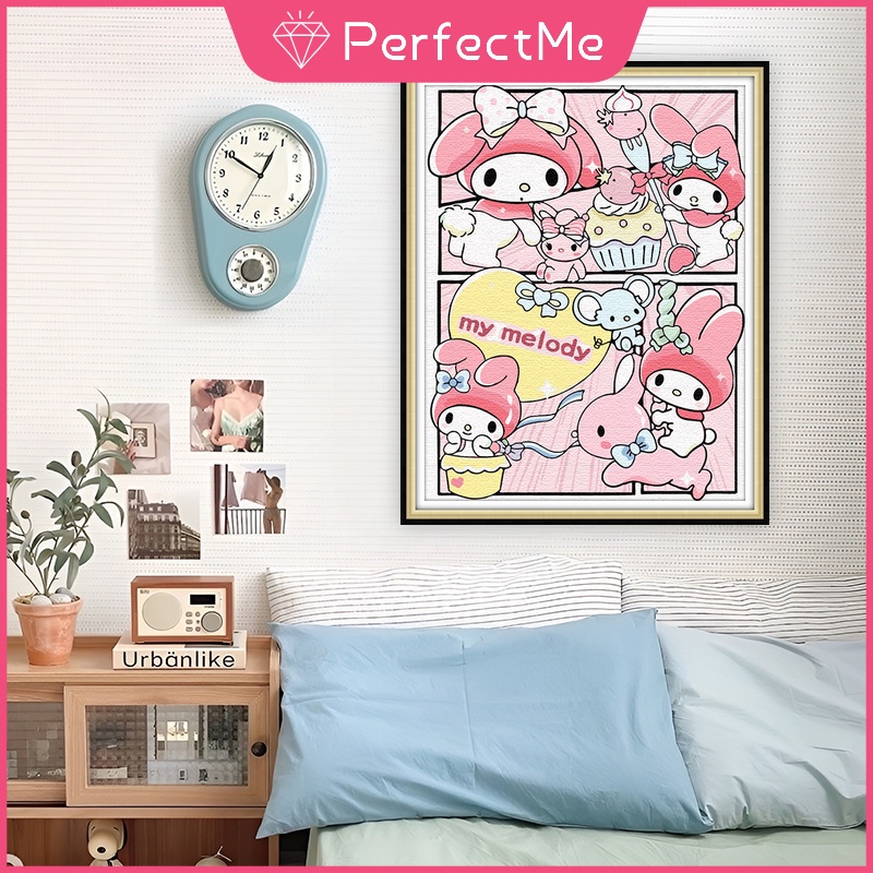 Bộ Tranh Đính Đá 5d Họa Tiết kuromi Dễ Thương Độc Đáo Kích Thước 30x40cm Diy Dùng Trang Trí Nhà Cửa