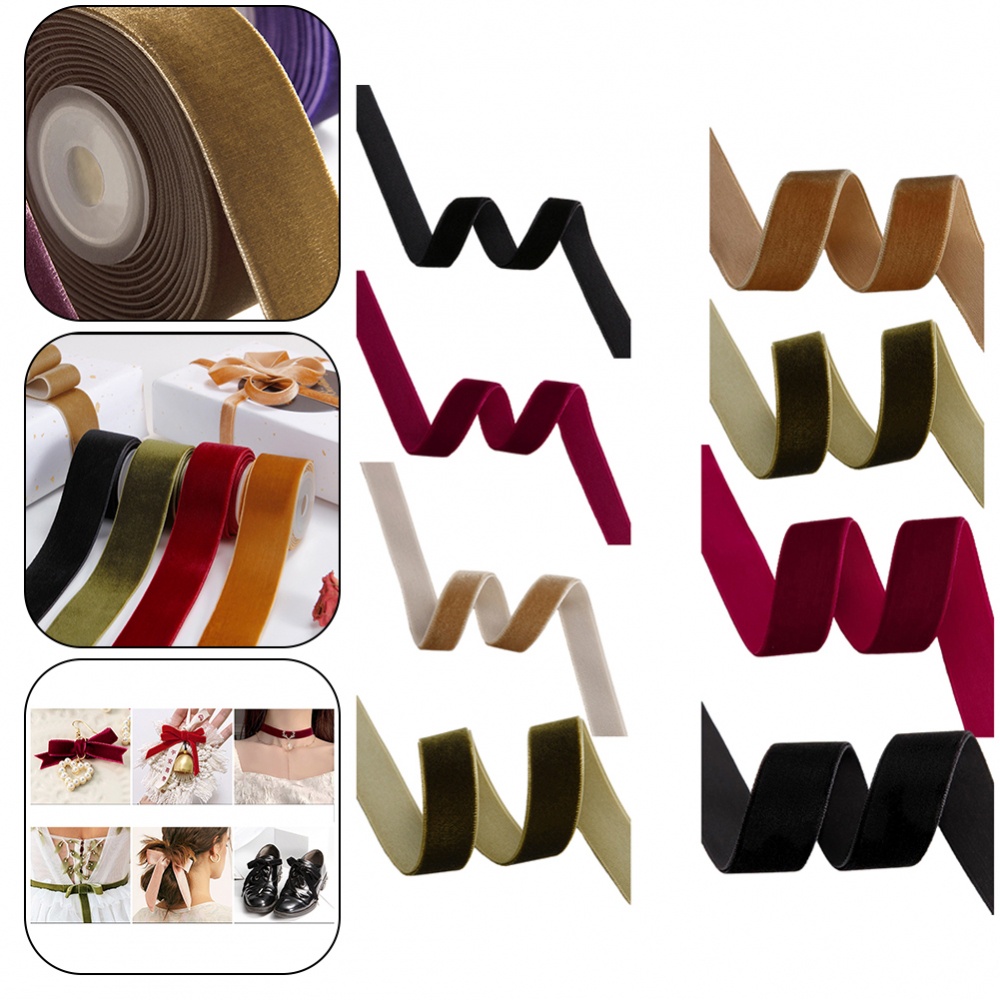 Cuộn Dây Ruy Băng Bằng Nhung Cao Cấp 10 Yard Dùng Gói Quà / Trang Trí Tiệc