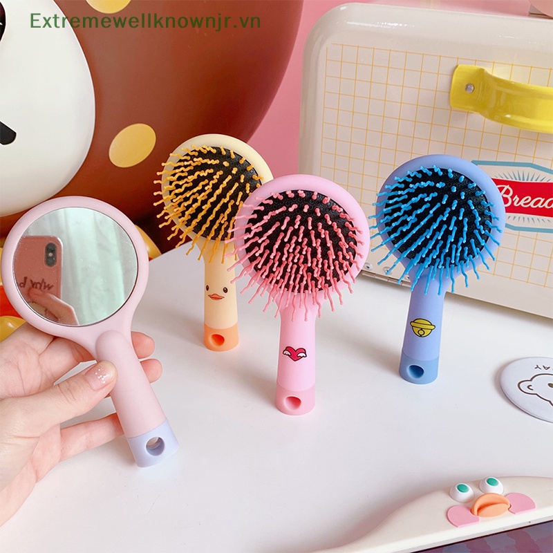 Ervn Lược Chải Tóc Mát Xa Da Đầu Chống Mưa Thắt Nút Tích Hợp Gương Cho Trẻ Em