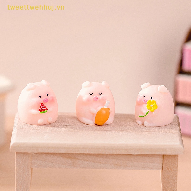 Tweehuj Tượng Heo Con Hoạt Hình Mini Dễ Thương Trang Trí Tiểu Cảnh / Phòng Khách / Xe Hơi vn