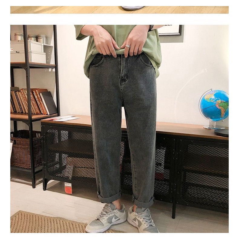 Quần Jean Dài Tới Mắt Cá Chân Dáng Ôm Eo Co Giãn Thời Trang Xuân Thu Cho Nam
