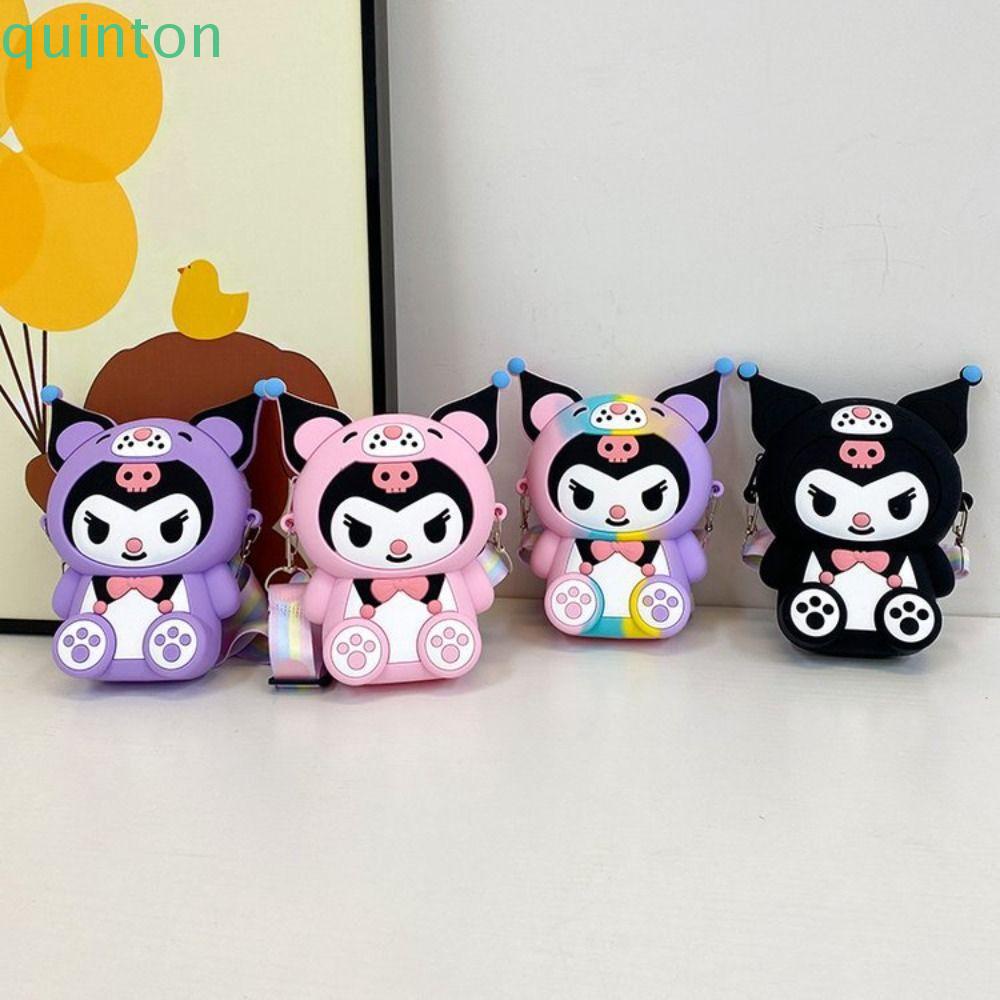 Shanhai kuromi Túi Đeo Vai Đựng Tiền Xu Đa Năng y2k Bằng silicon Họa Tiết Hoạt Hình kuromi Dễ Thương