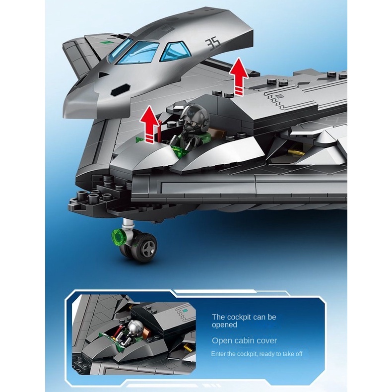 Bộ 1163 Mô Hình Máy Bay Ném Bom h20 Cho Bé Mới