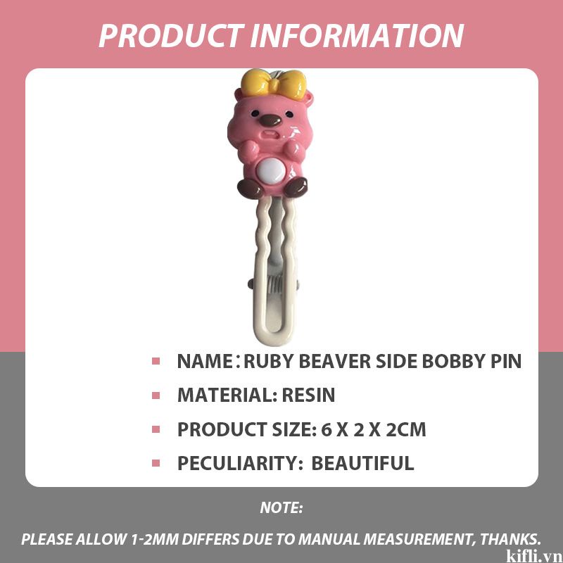🌸🌸LOOPY Kẹp Tóc Hình Hoạt Hình Xinh Xắn Cho Nữ