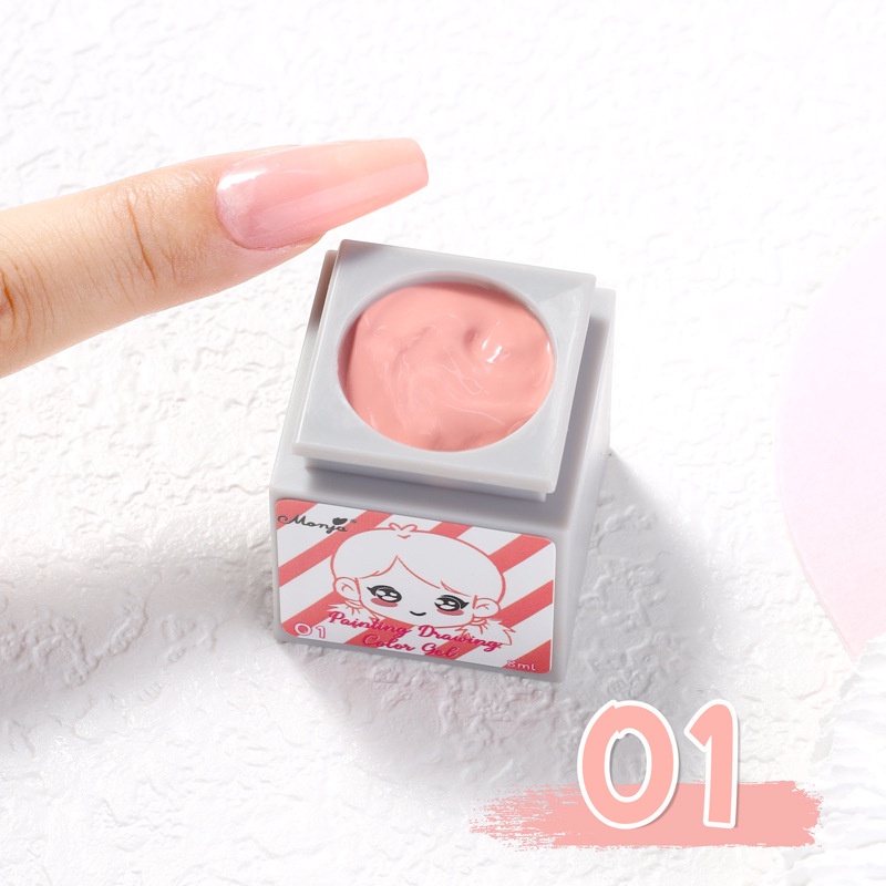 MONJA Gel Sơn Móng Tay Bọt Biển Pat Gradient Tranh Gel Hàng Mới Về Bột Blusher   Kế Móng Tay Ngâm Tắt UV LED Gel Móng Tay 1 Cái * KÍNH