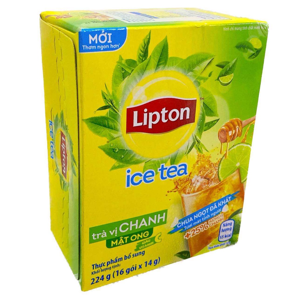 Combo 2 hộp trà hòa tan Lipton chanh mật ong đá .