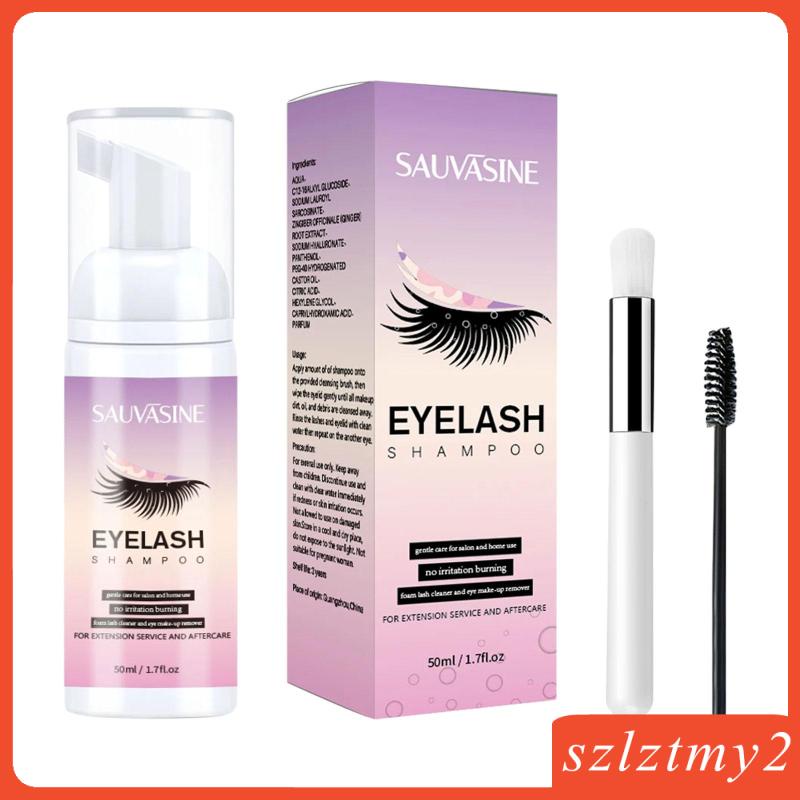 Dầu Gội Làm Sạch Lông Mi Chuyên Nghiệp 50ml Kèm Cọ Làm Sạch Dành Cho Khách Sạn / Trong Nhà