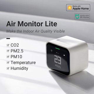 Xiaomi Youpin Air Monitor Qingping 5in1 Apple HomeKit Máy theo dõi chất lượng không khí WiFi tương thích, Cảm biến đo CO2 di động Phát hiện PM2.5PM10, Nhiệt độ, Độ ẩm