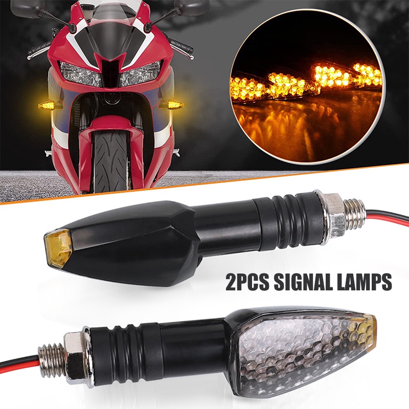 Bộ 2 Đèn led Tín Hiệu m10 12v Chống Thấm Nước Chuyên Dụng Cho Xe Mô Tô