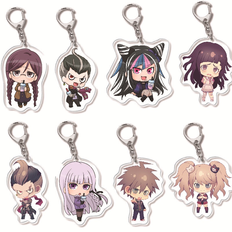 Hoạt hình trò chơi ngoại vi acrylic móc khóa Danganronpa 4 Monokuma Naegi Makoto khuôn viên trường quà tặng sáng tạo