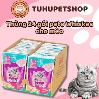 Pate mèo whiskas 80g COMBO 24 gói - thức ăn mèo cho mọi lứa tuổi