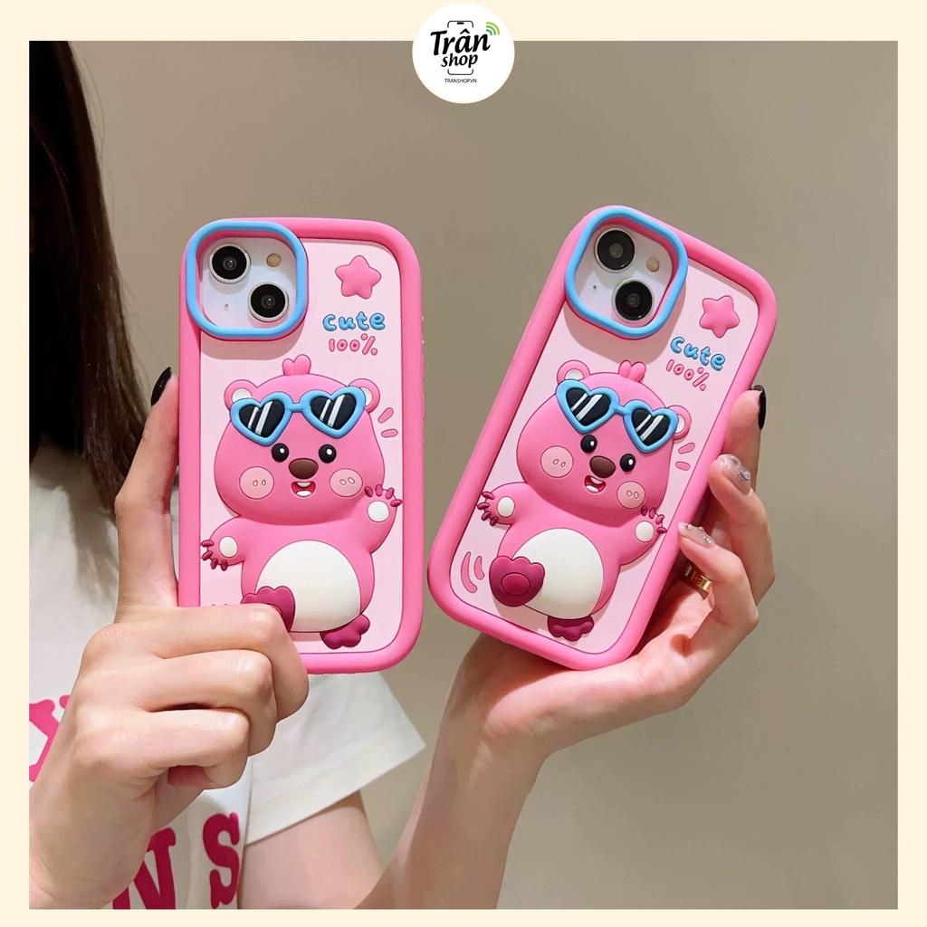 Ốp Lưng IP Gấu Loopy Silicon Chống Sốc Cho IP