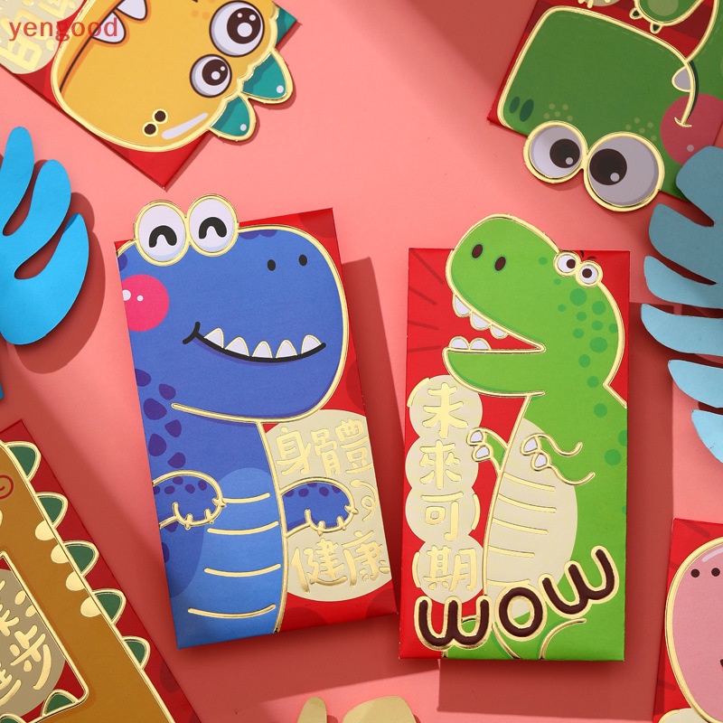 Set 6 Bao Lì Xì Năm Mới 2024 Họa Tiết Rồng Độc Đáo