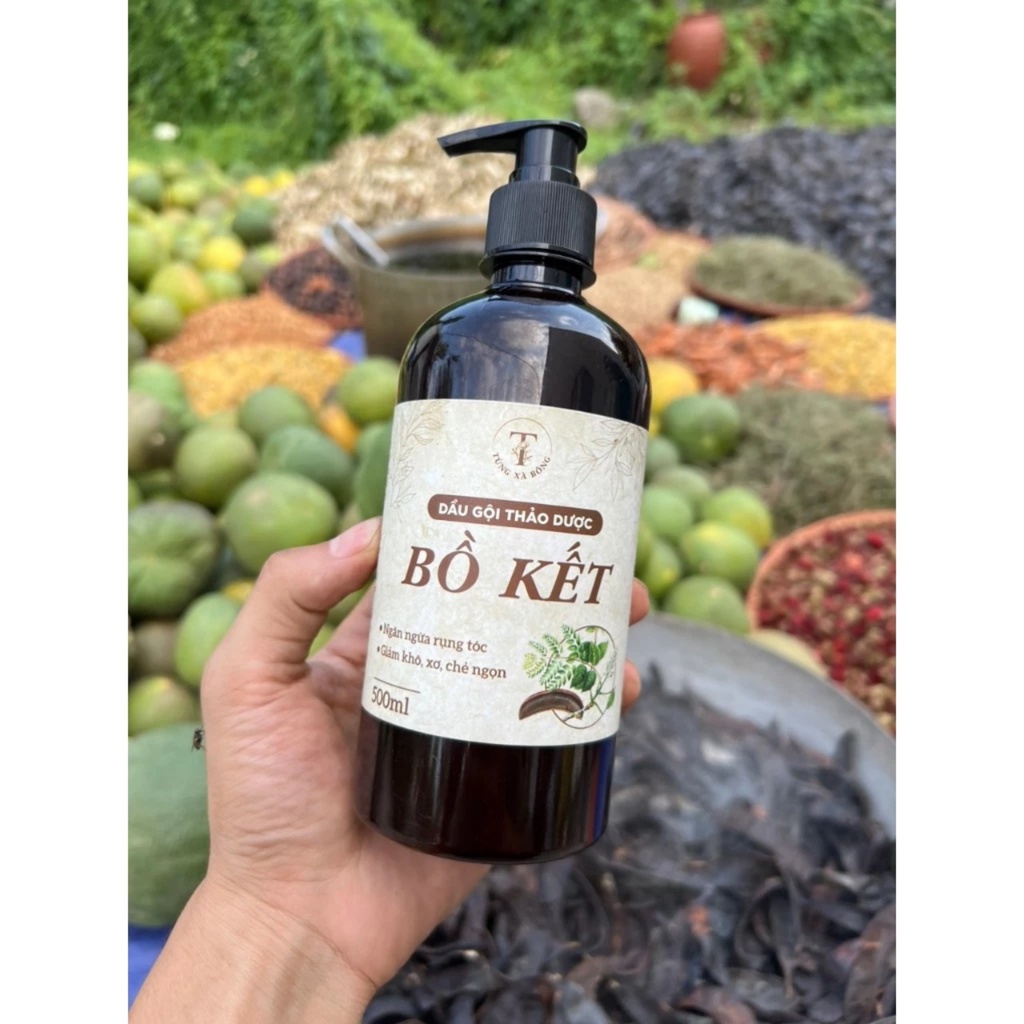 Dầu Gội Thảo Dược Vỏ Bưởi  500ml giúp Giảm Gàu, Nấm, Ngứa, Rụng Tóc