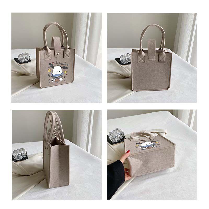 QFDI Túi Xách Đeo Vai Bằng Vải Nỉ Sức Chứa Lớn Đa Năng Dành Cho Nữ Sinh