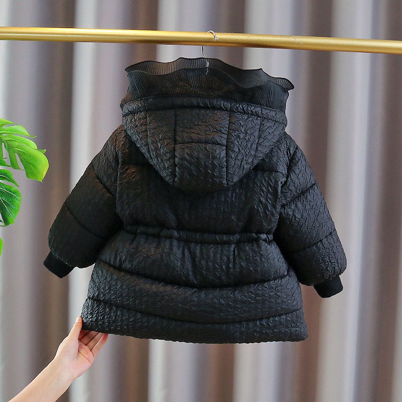 Áo Khoác cotton Đệm Nhung Dày Dặn Ấm Áp Không Giặt Phong Cách Hàn Quốc Dễ Thương Cho Bé Gái