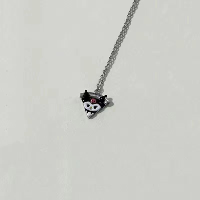 Vòng cổ hợp kim nam châm mặt hình bánh pizza / melody / sanrio