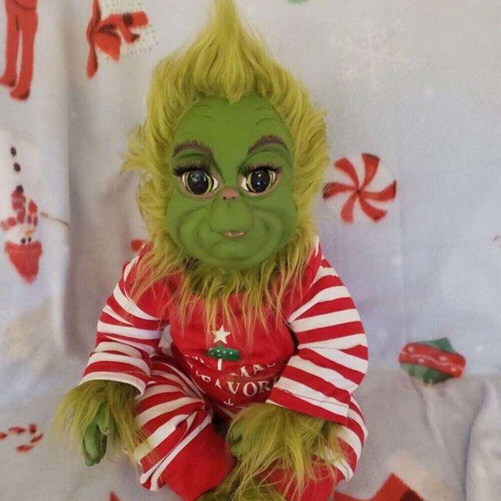 2023 New Doll Creative Grinch Plush Elf Doll Dr. Seuss' How the Grinch Stole Christmas Doll Christmas Gift Green Fur Monster