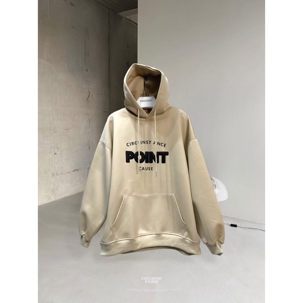 Áo hoodie unisex POINT cao cấp AN9003 by COCCACH