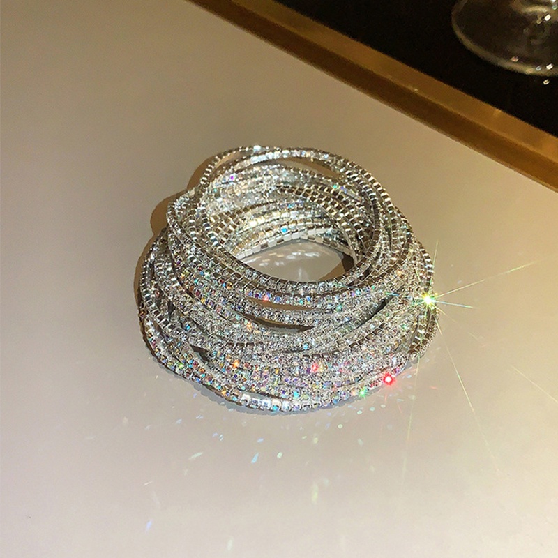 Vòng Tay Zircon Màu Sắc Vàng / Bạc Phong Cách Hàn Quốc Cho Nữ