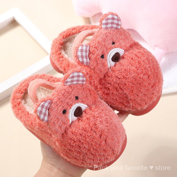 Dép Bông Đi Trong Nhà Chống Trượt Mềm Mại Hình Hoạt Hình Dễ Thương
