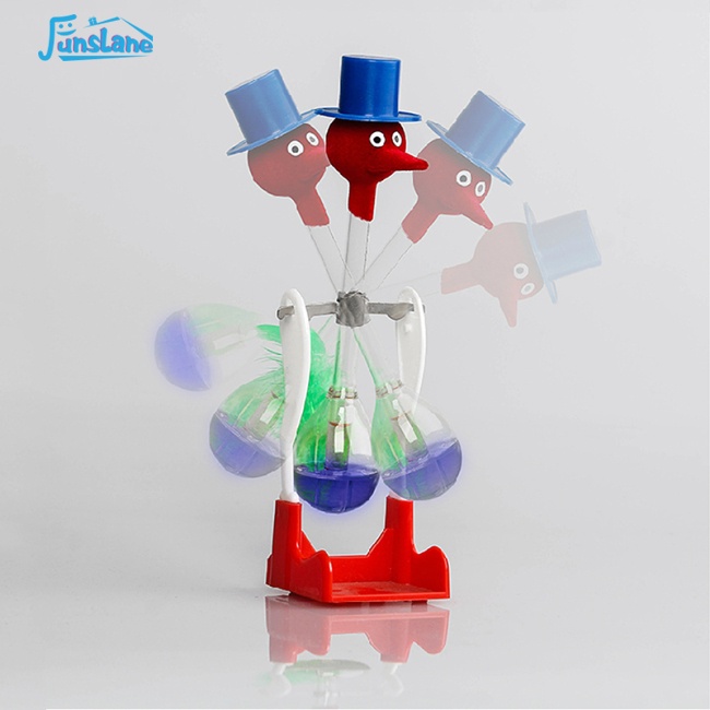 Funlane Đồ Chơi Uống Nước Để Bàn Bằng Thủy Tinh Không Để Lại Dấu Vết Hình Vịt May Mắn Chim Vui Nhộn Sáng Tạo