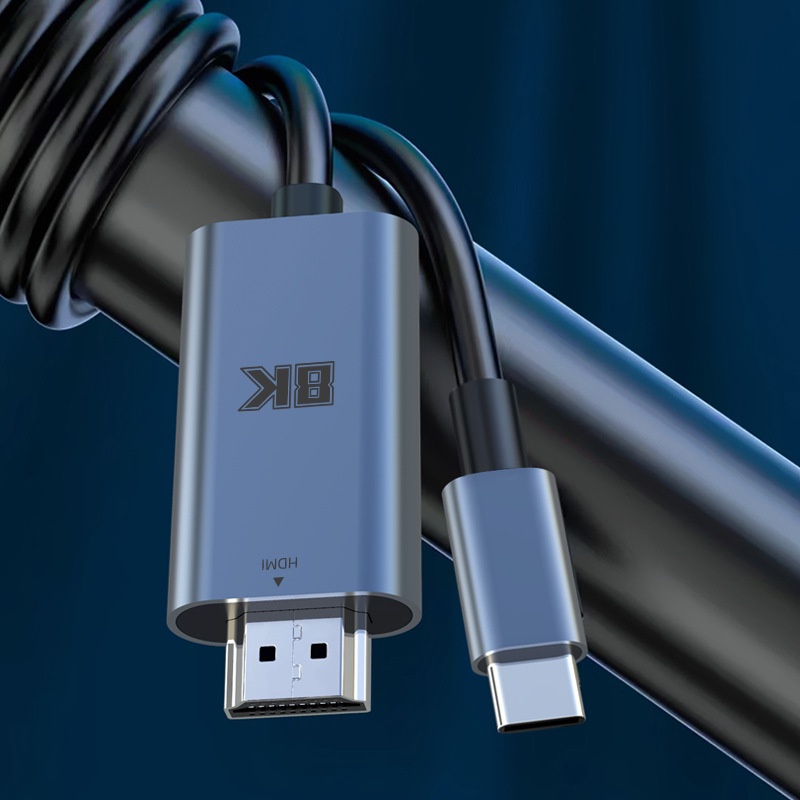 Dây Cáp Chuyển Đổi 1.8m usb c Sang hdmi 2.1 3 4 Sang 8k @ 60hz 4k @ 120hz Cho macbook huawei mate30