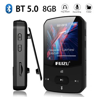 Ruizu x52 Máy Nghe Nhạc mp3 bluetooth Dạng Kẹp mini Có Màn Hình Hỗ Trợ fm / Ổ Khóa