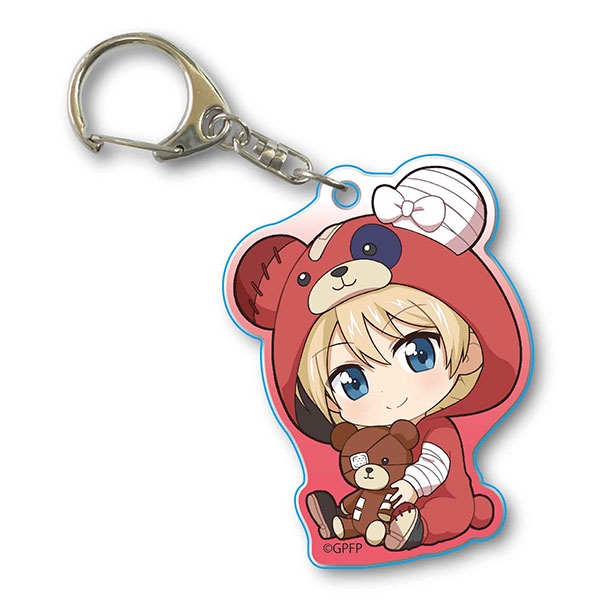 Móc khóa Anime chibi Acrylic Girls und Panzer das Finale Kigurumi ver. Phụ kiện trang trí túi xách Balo