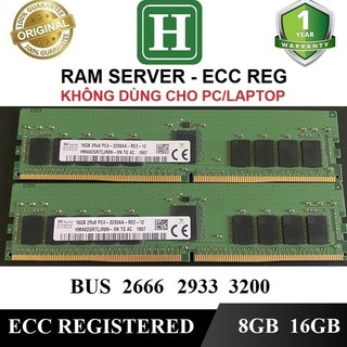  Ram server DDR4 16GB 8GB ECC REG bus 2133 2400 2666 2933 3200 ram chính hãng BH 12 tháng 