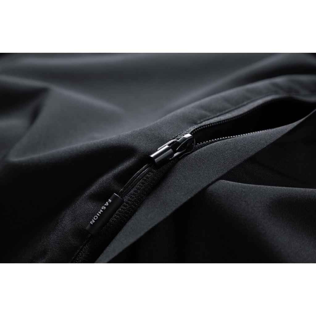 Áo khoác gió nam nữ lót lông cừu, vải tráng bạc nano gió Mũ tháo rời