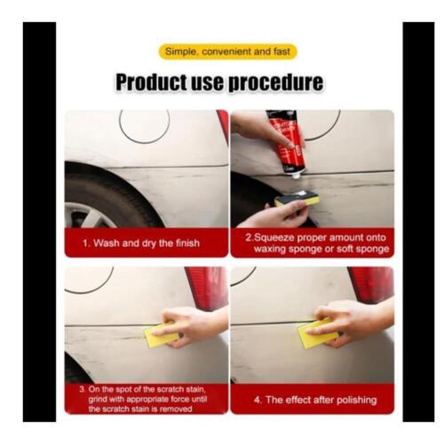 Car Scratch Remover Kit - Premium Car Scratch Repair Wax and Cleaner