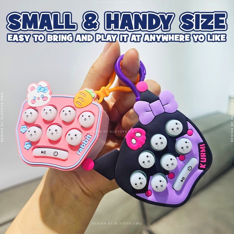 Sanrio pop Móc Khóa Máy Chơi game Cầm Tay mini In Chữ it whack-a-mole melody Dễ Thương Cho Bé
