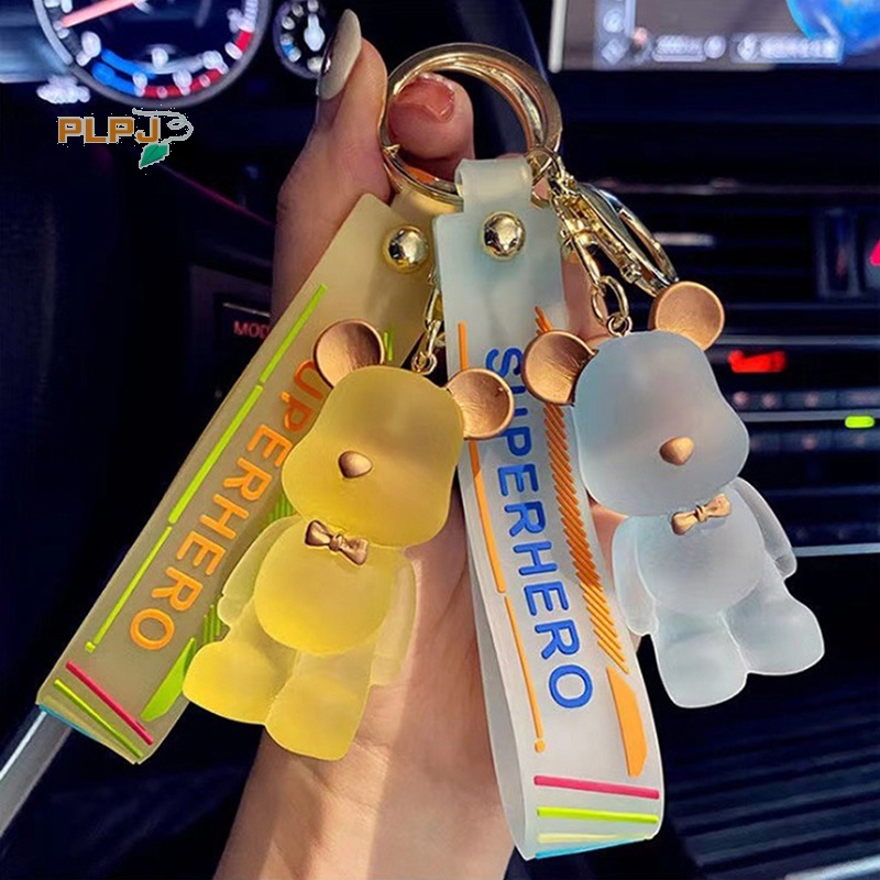 Plpj Móc Khóa Pha Lê Hình Gấu Dễ Thương Quyến Rũ Gắn Điện Thoại Di Động / Chìa Khóa / Làm Quà Tặng Bé Gái Mới