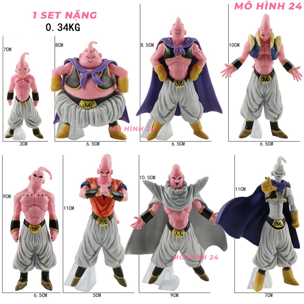 Bộ mô hình đầy đủ nhân vật Majin Buu ma bư trong Dragonball Z figure full