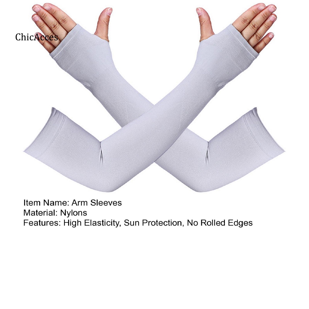 Chicacces 1 Cặp Băng Cánh Tay Nylon Độ Co Giãn Cao Chống Tia uv Chống Nắng Và Mồ Hôi Dùng Trong Mùa Hè