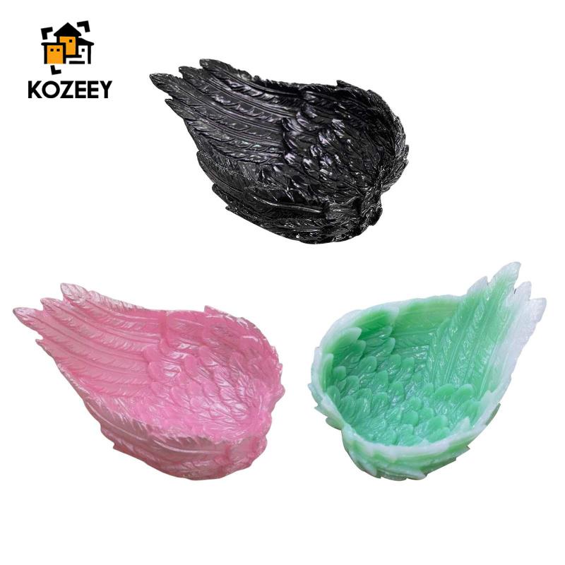 KOZEEY Khay Đựng Nước Hoa / Nước Hoa Hình Quả Cầu Thủy Tinh Lông Vũ Có Cánh