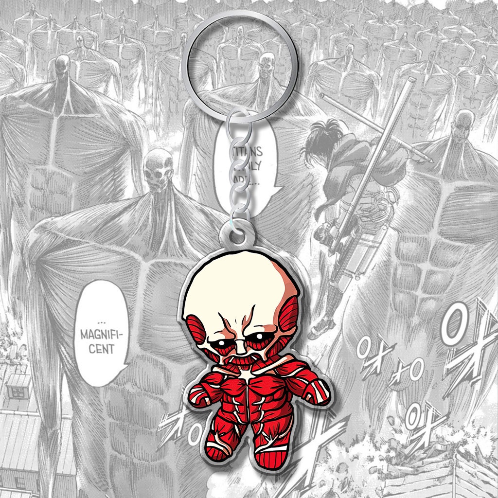 Móc khóa anime Attack on Titan nhân vật chibi Eren Yeager Levi Ackerman Reiner Erwin Annie Manga Hoạt Hình Nhật Bản