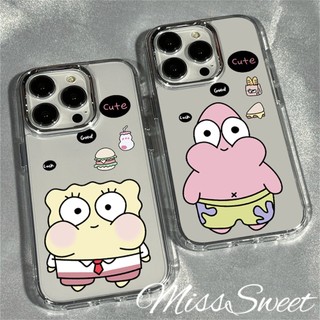 Ốp Điện Thoại Mềm Mạ Điện Họa Tiết spongebob Cho iphone 15 14 13 12 11 pro max x xr xs max 8 7 plus se 2020