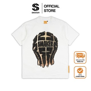Áo thun hình kiểu tóc 100% cotton - logo cornrow tee in white