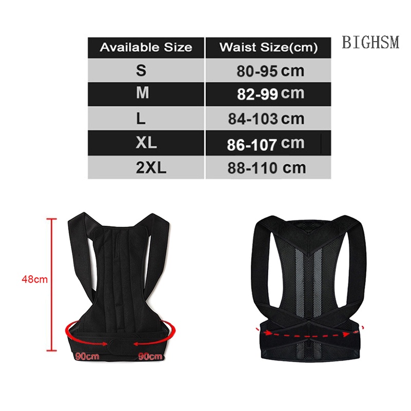 Bighsm Đai Chỉnh Tư Thế Chống Gù Lưng Tiện Dụng Chất Lượng Cao skk