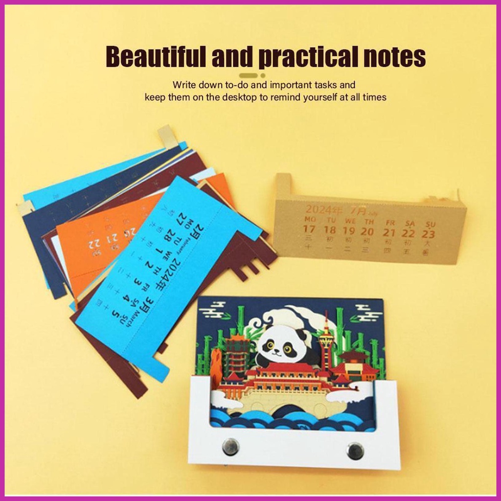 Lịch 3d 2024 Bằng Giấy Để Bàn Trang Trí Phòng Khách